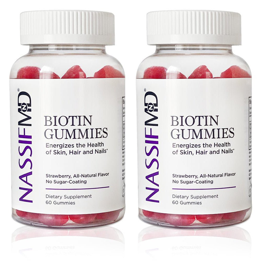 BOGO Biotin Gummies, 10,000 mcg, 60ct - NassifMD® Skincare