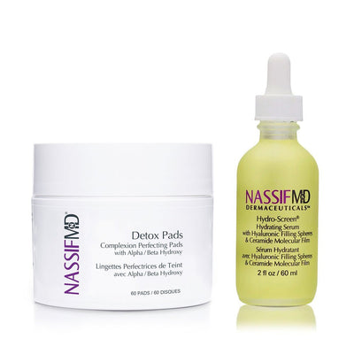 Best Sellers Kit - Full Size Detox Pads & Hydro-Screen - NassifMD® Skincare